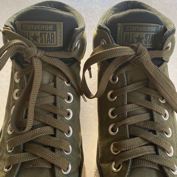 CONVERSE All Star Olive Green CORDURA Fabric Upper MidTops Size 7 Men’/9 Women - Picture 4 of 7